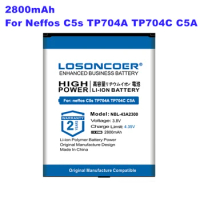 LOSONCOER NBL-43A2300 Battery 2800mAh For neffos C5s TP704A TP704C C5A TP703A Li-ion bateria with phone stander for gift