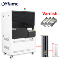 OYfame Cylinder UV Printer For Bottle Cylinder UV Printing Machine With 3PCS XP600 Printer Head Lipstick Bottle cup uv printing