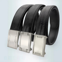 【CH-BELT 銓丞皮帶】母親節禮物 內穿式自動扣皮帶 免打孔 男紳士皮帶腰帶(多款-黑)