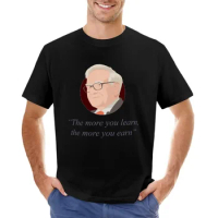 Warren Buffett quote T-Shirt blacks summer top mens graphic t-shirts pack