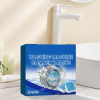 Washer Machine Cleaner Tablets Safe 12PCS Descaling Washing Machine Tablets Deep Cleansing Washing Machine Cleaner For Regular
