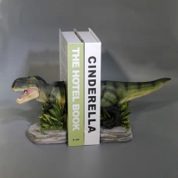 Creative Tyrannosaurus Rex Bookstand Desktop Store Books By Students Table Simple Book Artifact Resin Crafts