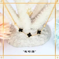 KALUNG EMAS WANITA RANTAI DOUBLE LAYER MODEL BUNGA EMAS ASLI EMAS MUDA KADAR 8K (375) KALUNG WANITA 