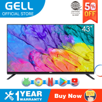GELL 43 Inch Flat Screen TV 50 Inches Smart TV Full HD Android TV