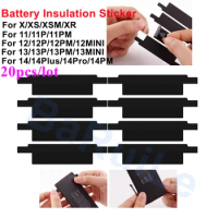 20pcs Battery Insulation Stickers Protection Tube Wrapping Insulating Sticker For iPhone X XS XSM XR 11 12 13 14 Pro Max Mini