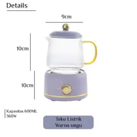 HCSTORE - TEKO LISTRIK PEMANAS AIR 600 ML MINI MULTIFUNGSI LOW WATT COCOK UNTUK PEMAKAIAN DI KANTOR