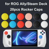 20Pcs Rocker Caps Silicone Joystick Cover Handheld Console Thumb Grip Game Controller Stick For Asus ROG Ally/Steam Deck