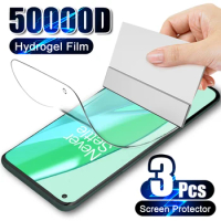 3Pcs Full Cover Curved Hydrogel Film For OnePlus 11 9 10 Pro Screen Protector 9R Nord 2 8 8T 7T 7 6T 6 Pro Accessories Not-Glass