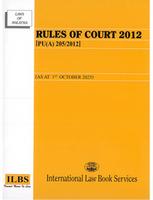 Rules Of Court 2012 [Pu (A) 205/2012] (As At 1/10/2025)