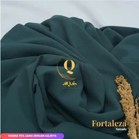 Kain Abaya Gamis Fortaleza Premium Lembut Flowy Jatuh Nyaman - Lebar 150 cm dan Jetblack Lebar 170 C