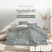 Darling Mattress ที่นอนดาร์ลิ่ง ชุดผ้าปูและผ้านวมรุ่นนาโนเทค ลายสปริงฟีลด์ NANOTECH Bedsheet and Duv