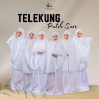 Telekung Putih SURI Hanna Mirae Silky Cotton Sejuk Lembut Ironless Travel Haji Umrah Hantaran Hadiah