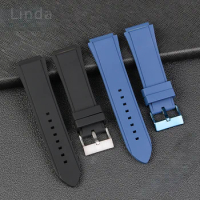Men Women Silicone Watchband 22mm Stainless Steel Watch Buckle For Guess U0247g3 W0040g3 Soft Comfortable Waterproof Accessories