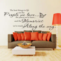 The Best Things In Life Wall Sticker Quote Vinyl House Home Decor Living Room Bedroom Decals Interior Design Text Wallpaper 4147