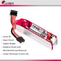 CODDAR 550MAH 3S 11.4V 90C HV Máy Tăm Máy Bay Mô Hình Độ Phóng Đại Cao Pin Lithium LIPO