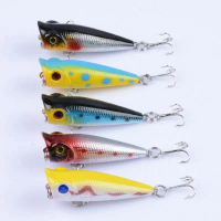 Lure Casting Minnow Popper 5cm/4,9gr Umpan Pancing Ikan Top Water Lure