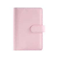 A6 Macaron PU Loose-Leaf Notebook Organizer Zipper Bag Planner