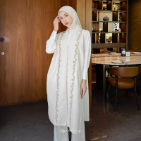 Bynissa - ASMIRAH OUTER BORDIR - Pakaian Wanita - Outer - Vest Tanpa Lengan Bordir Bunga - Baju Line