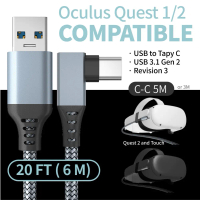 Oculus Quest 2 Link Cable Computer VR Game Console VR Glasses Elbow Data Cable Fast Charging