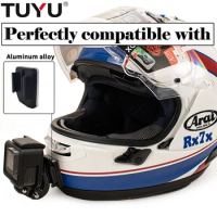 TUYU Aluminium custom motorcycle helmet chin with bracket for ARAI RX7X for GoPro hero10 Insta360 OneR X2 EKEN accessories