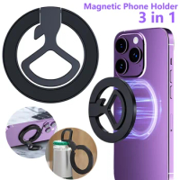 3-in-1 Magnetic Phone Grip Ring Holder Bottle Opener Alloy Cell Phone Ring Holder Rotate Kickstand for iPhone 12/13/14/15 Series
