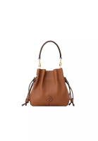 FION Ruched Leather Top Handle Bag