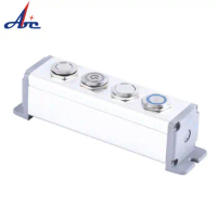 4 Cut-out 4Hole Button Box 22mm/19mm/16mm/25mm Metal Aluminium Alloy Switch Box Waterproof Push Button Control Box