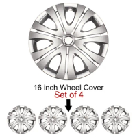 4pcs/set 16 inch Car Wheel Trims Covers, Car Wheel Center Cap Decorative Covers Fit Aluminum Alloy Rims Hub Caps