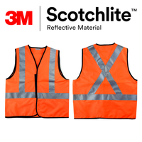 螢橘高可見度X型實布反光背心 安全背心 3M Scotchlite Safetylite 符合遵循CNS15909
