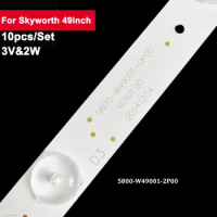 3V 2W 10Pcs/Set TV LED Strip Lights For Skyworth 49inch 480mm 5800-W49001-2P00 Backlight Bar 49M6E 49E361S 49E366W
