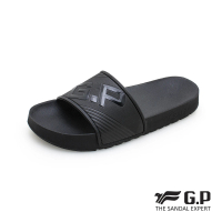 【G.P】男款Be Better防水休閒舒適拖鞋G0566M-全黑色(SIZE:L-XXL 共五色)