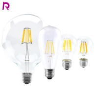 LED Candle Bulb E14 C35 Vintage Lamp LED E27 G45 A60 ST64 G80 G95 G125 AC220V LED Globe 2W 4W 6W 8W Filament Edison Light Bulbs