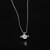 The Goats Dept - Saturn Necklace / Kalung Planet Saturnus Pria Wanita Unisex Y2K Silver Perhiasan Pr