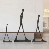 售樓處大型落地玻璃鋼人物雕塑擺件酒店大堂樣板間過道抽象藝術品