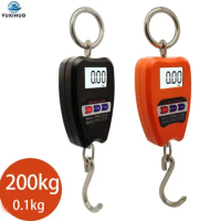 High Quality Portable Mini LCD Digital Stainless Steel Crane Scale Weight 200kg/0.1kg 200KG/100g Heavy Duty Hanging Hook Scales