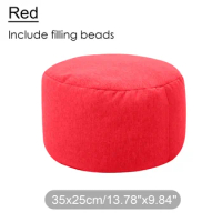 Large Bean Bag Lazy Lounger Footrest Cotton Linen Couch Chairs Sofa With EPS Filling Beads