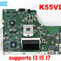 K55VD Mainboard for ASUS K55VD A55V K55A laptop motherboard with GT610M GPU supports I3 I5 I7 DDR3 100% tested worki