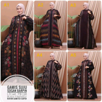 Gamis Batik Super Jumbo Sogan Barpin / Dress Batik Suju Sogan Barpin