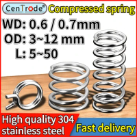 Compressed Spring Wire Diameter 0.6/0.7mm Outer Diameter 3~12mm Small Spring Pressure Spring Compression Coil Metal Springs