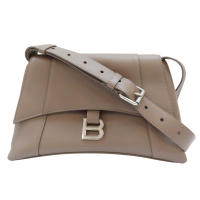 【二手名牌BRAND OFF】BALENCIAGA 巴黎世家 灰色 牛皮 Downtown 沙漏包 两用包 671353