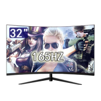 32 inch Curved Monitor Gamer 165hz HD Gaming Display 144hz LCD Computer Monitor PC HDMI Compatible Monitor for Desktop 1920*1080