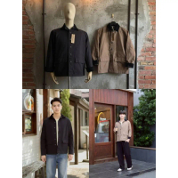 ✲Prosaic Canvas Utility Jacket เสื้อแจ็คเก็ตผ้าแคนวาส ผ้าไม่หนามาก ดีเทลแต่งลูกฟูก ให้ลุควินเทจเท่ห์