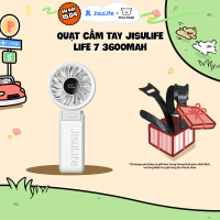 Quạt cầm tay mini Jisulife Life 7 ABS 5 cấp độ gió 3600mAh/5000mAh - Sử dụng liên tục 12h - Chính hã