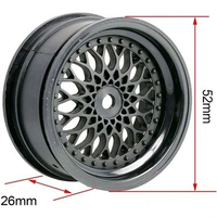 Velg celong HSP 1/10 RC Remote Control RC Drift diecast RGT chrome gold 9mm