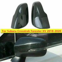ABS Carbon Fiber Car Side Rearview Mirror Cap Cover For Subaru Crosstrek Forester XV 2018 2019 2020