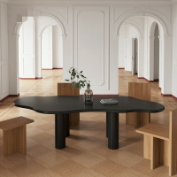北歐風異形實木辦公桌 創意工作臺 洽談桌 展示桌 侘寂風簡約書桌
