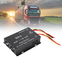 Bộ chuyển đổi điện giảm áp đáng tin cậy và mạnh mẽ từ 24V sang 12V màu đen