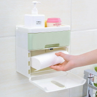 衛生間紙巾盒卷紙抽紙盒廁紙盒免打孔家用衛生紙盒浴室廁所置物架