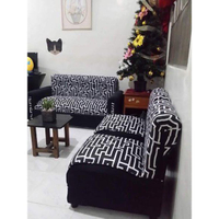 sala set fabric maze black and white