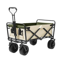 Outdoor Camp Cart Home Shopping Cart Portable Foldable Trolley Car Camping Car Fishing Equipment Trolley